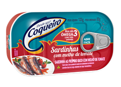 SARDINHA COQUEIRO TOMATE 54X125G