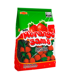 BALA MORANGO RECHEADA SAMS 500G