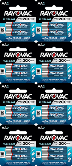 PILHA ALC RAYOVAC AA2 TUBO C/ 32UN
