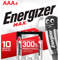 PILHA ALC ENERGIZER MAX AAA4 4UN