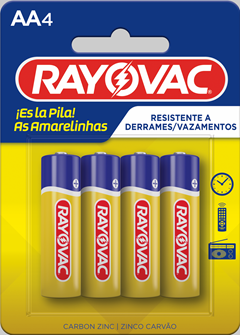 PILHA ZINCO RAYOVAC AA4 4UN