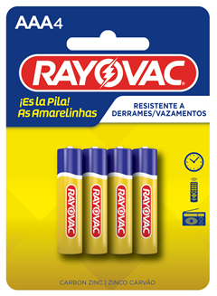 PILHA ZINCO RAYOVAC AAA4 4UN