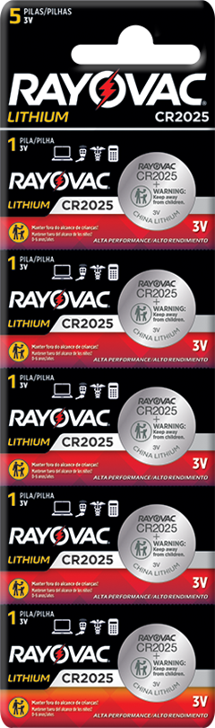 PILHA ELET RAYOVAC CR2025 MB C/ 5UN