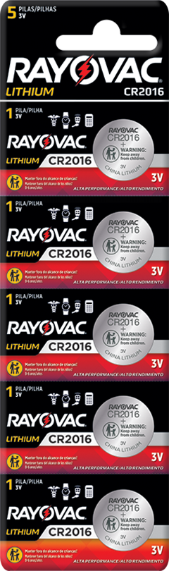 PILHA ELET RAYOVAC CR2016 MB C/ 5UN