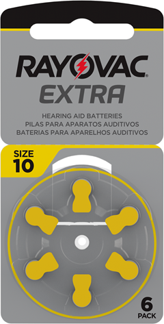 PILHA AUD EXTRA ADV RAYOVAC TAM 10 C/6UN