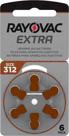 PILHA AUD RAYOVAC EXT ADV TAM 312 C/6UN
