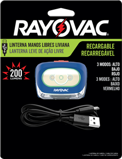 LANTERNA RAYOVAC RECARREG USB MAO LIVRE